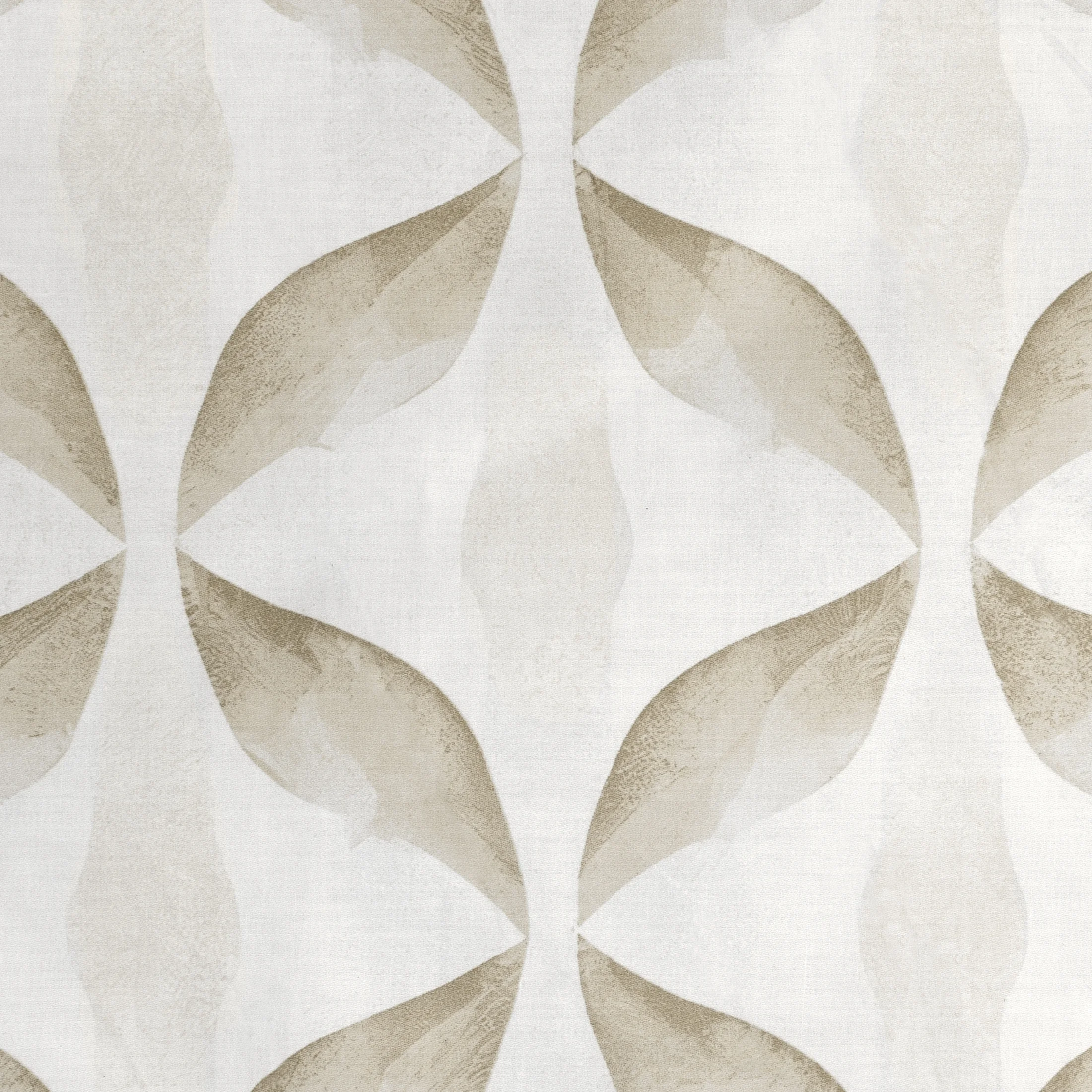 Pościel satynowa 160x200 cm komplet 3 częściowy kolor beżowy, kremowy zdobiony motywem geometrycznym SPRING 103