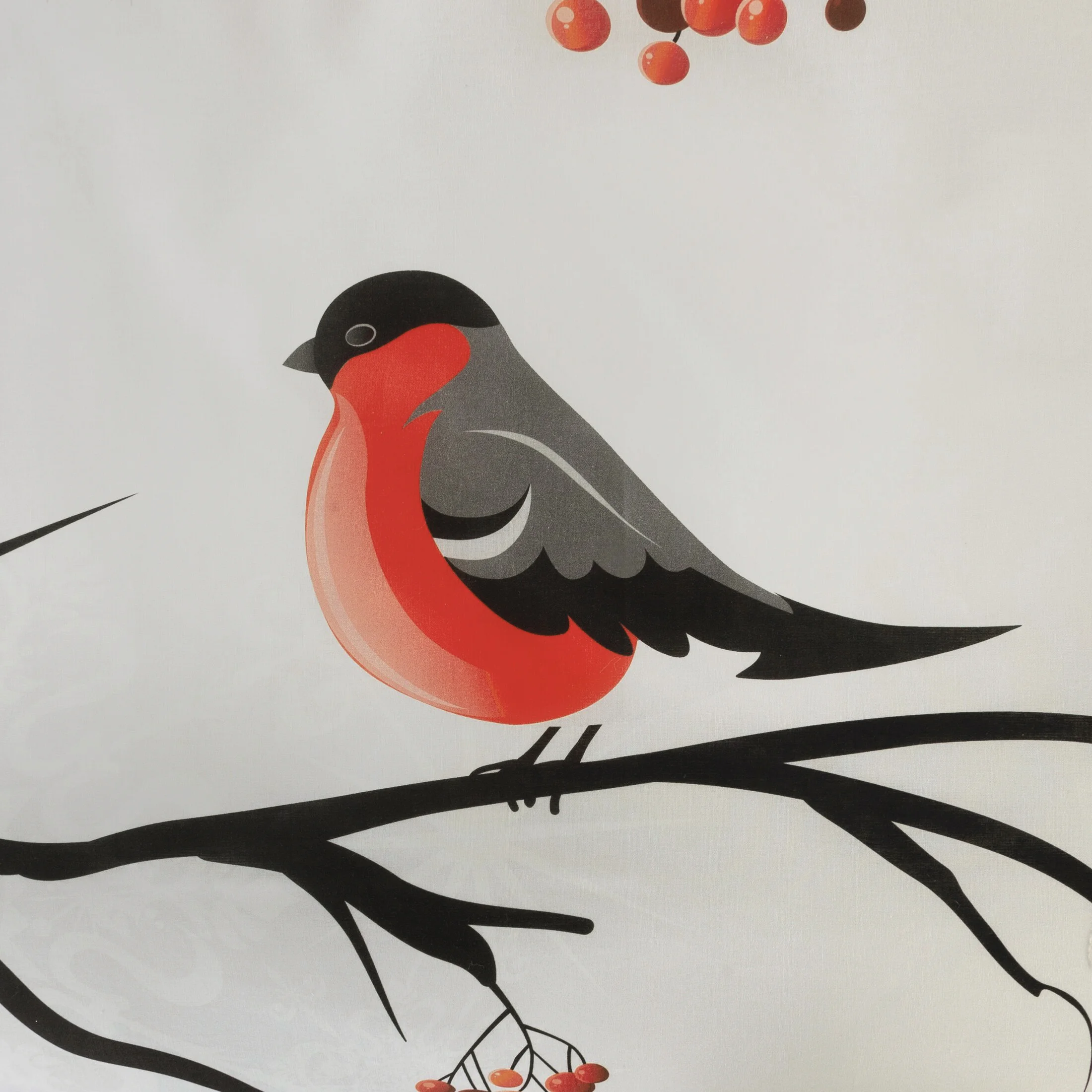 Pościel świąteczna 160x200 cm komplet 3 częściowy bawełniana kolor biały, jasnoczerwony BERRY