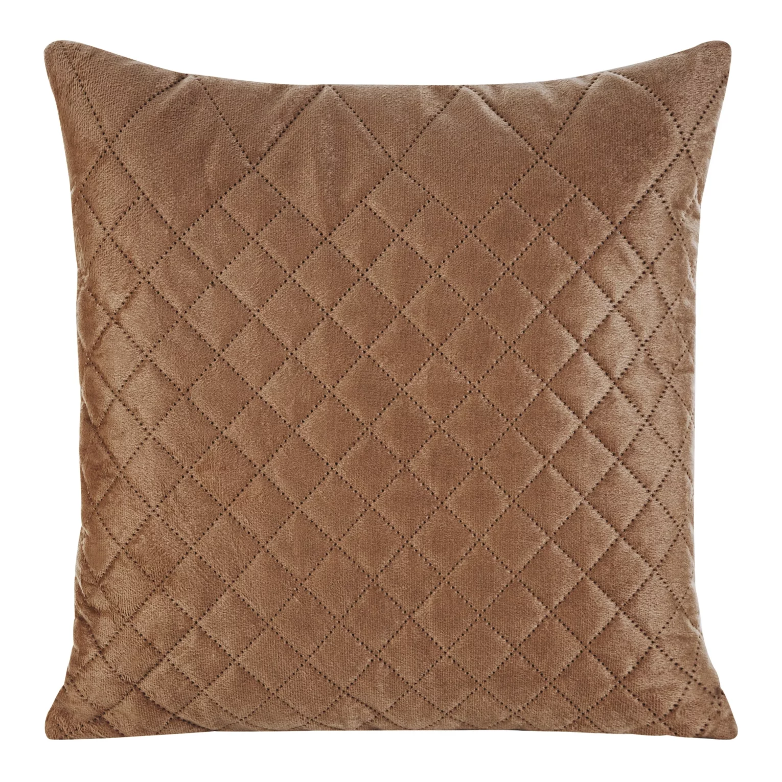 Poszewka na poduszkę 40x40 cm welwetowa ceglasta pikowana metodą hot press w geometryczny wzór LUIZ 3 DESIGN 91