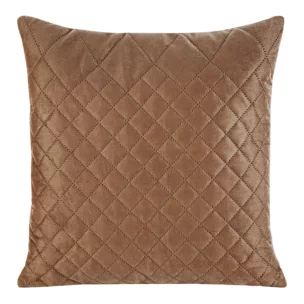 Poszewka na poduszkę 40x40 cm welwetowa ceglasta pikowana metodą hot press w geometryczny wzór LUIZ 3 DESIGN 91