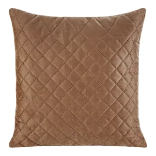 Poszewka na poduszkę 40x40 cm welwetowa ceglasta pikowana metodą hot press w geometryczny wzór LUIZ 3 DESIGN 91