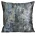 Poszewka na poduszkę 45x45 cm welwetowa turkusowa zdobiona metalicznym wzorem ESTER