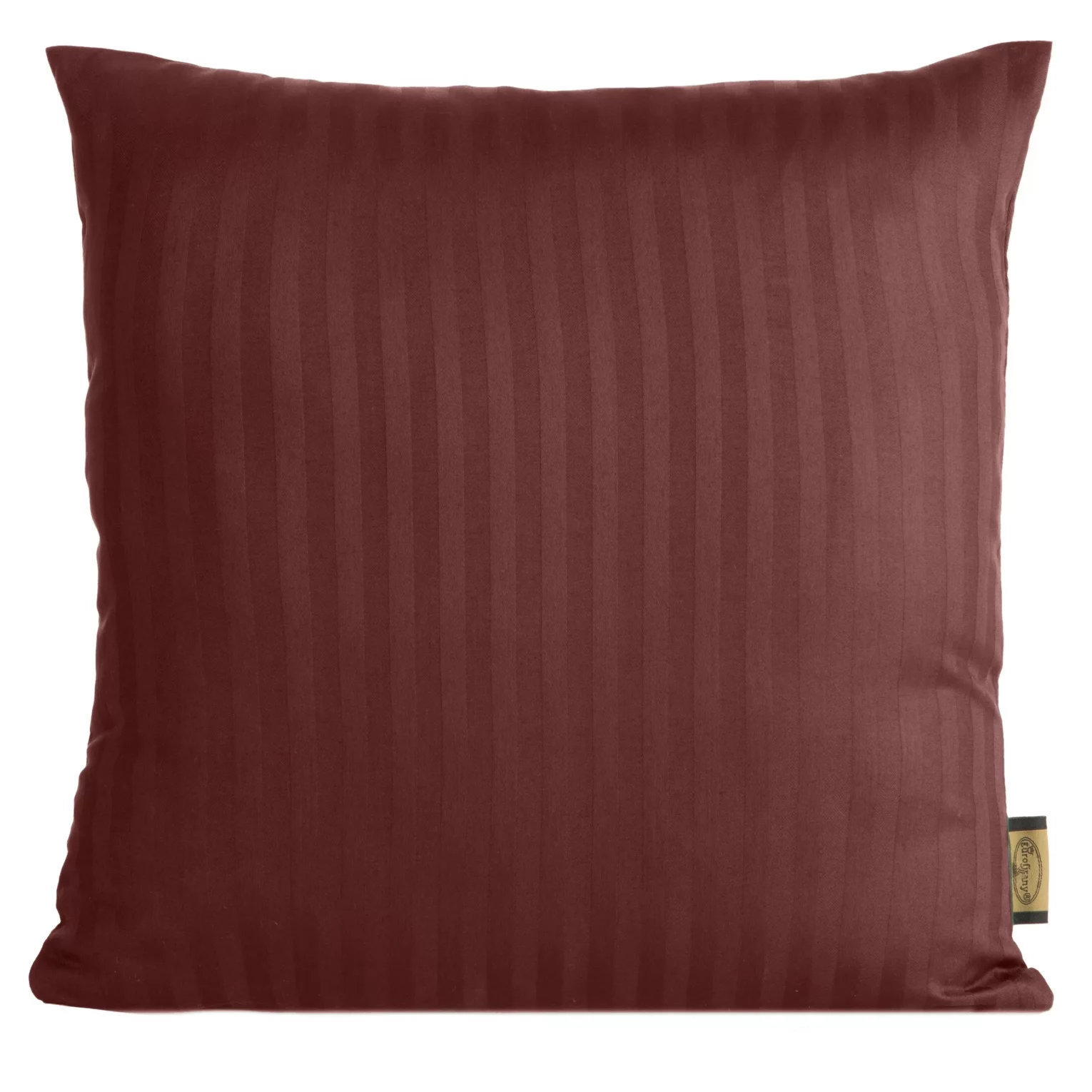 Poszewka na poduszkę 40x40 cm z satyny bawełnianej burgundowa w delikatne prążki VERA
