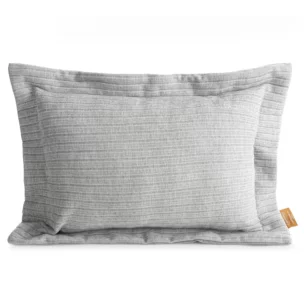 Poszewka na poduszkę 40x60 cm z szenilowej tkaniny srebrna w drobne prążki Eva Minge Elegante