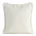 Poszewka na poduszkę 45x45 cm kremowa szenilowa zdobiona futerkiem na brzegach BLANCA 05