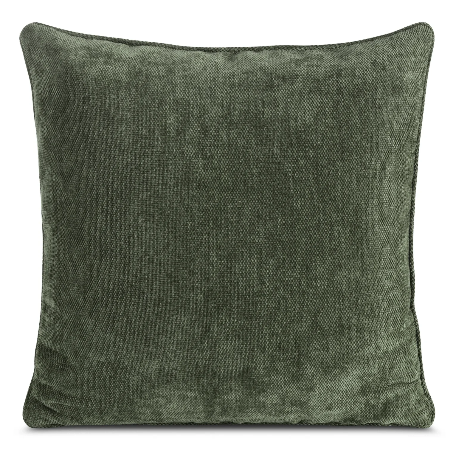 Poszewka na poduszkę 45x45 cm szałwiowa z szenilowej tkaniny z elegancką lamówką NESKA