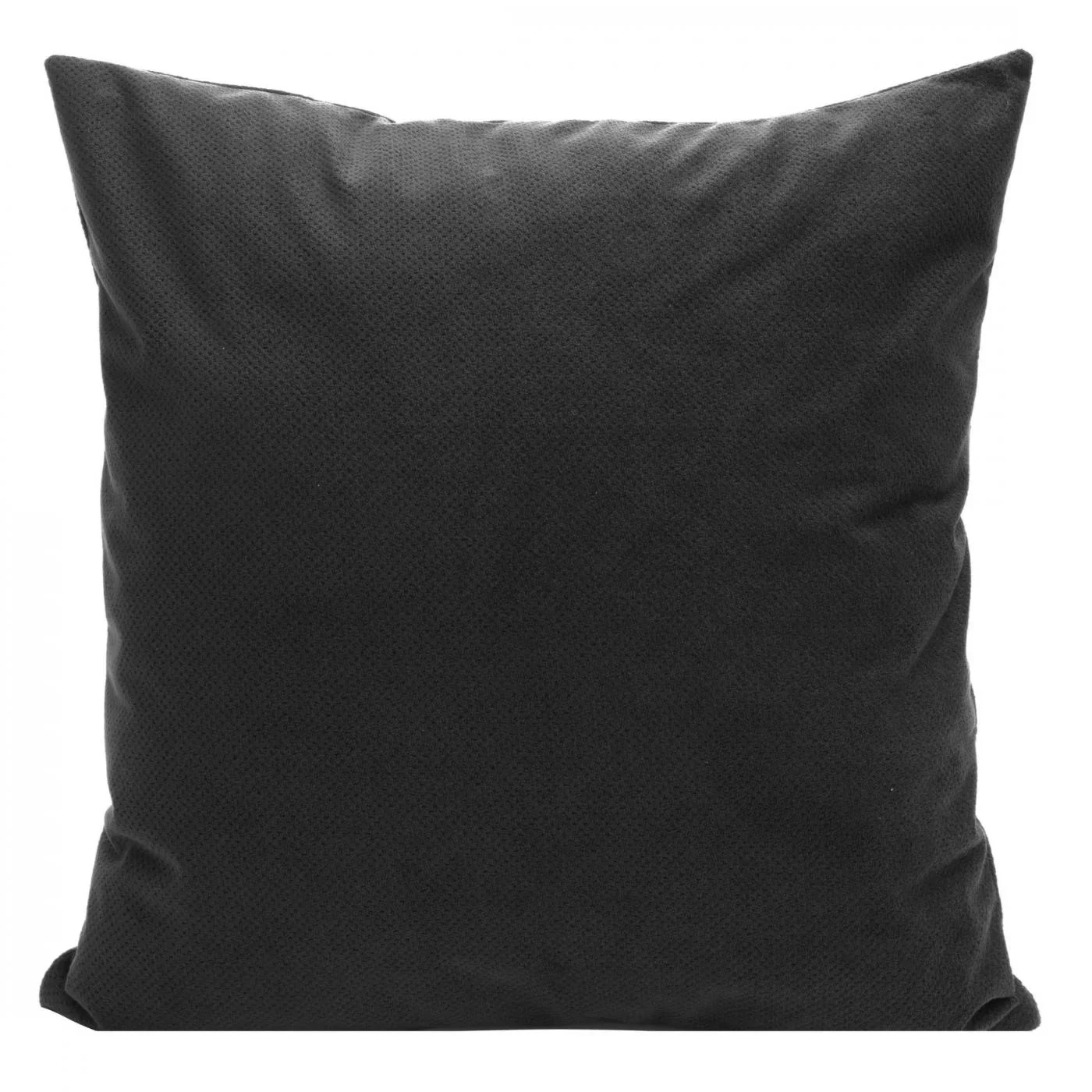 Poszewka na poduszkę 45x45 cm welwetowa czarna z drobnym strukturalnym wzorem MILO