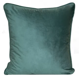Poszewka na poduszkę 45x45 cm welwetowa kolor ciemnomiętowy z wypustką na brzegach SIBEL PIERRE CARDIN
