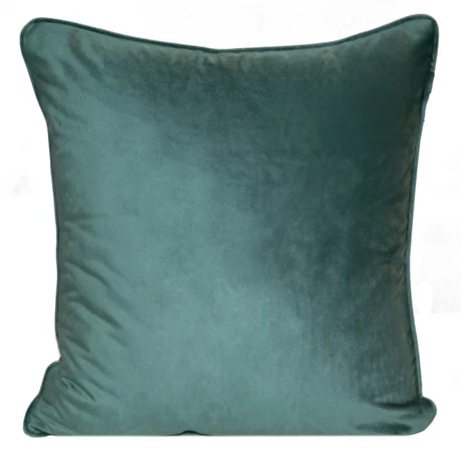 Poszewka na poduszkę 45x45 cm welwetowa kolor ciemnomiętowy z wypustką na brzegach SIBEL PIERRE CARDIN