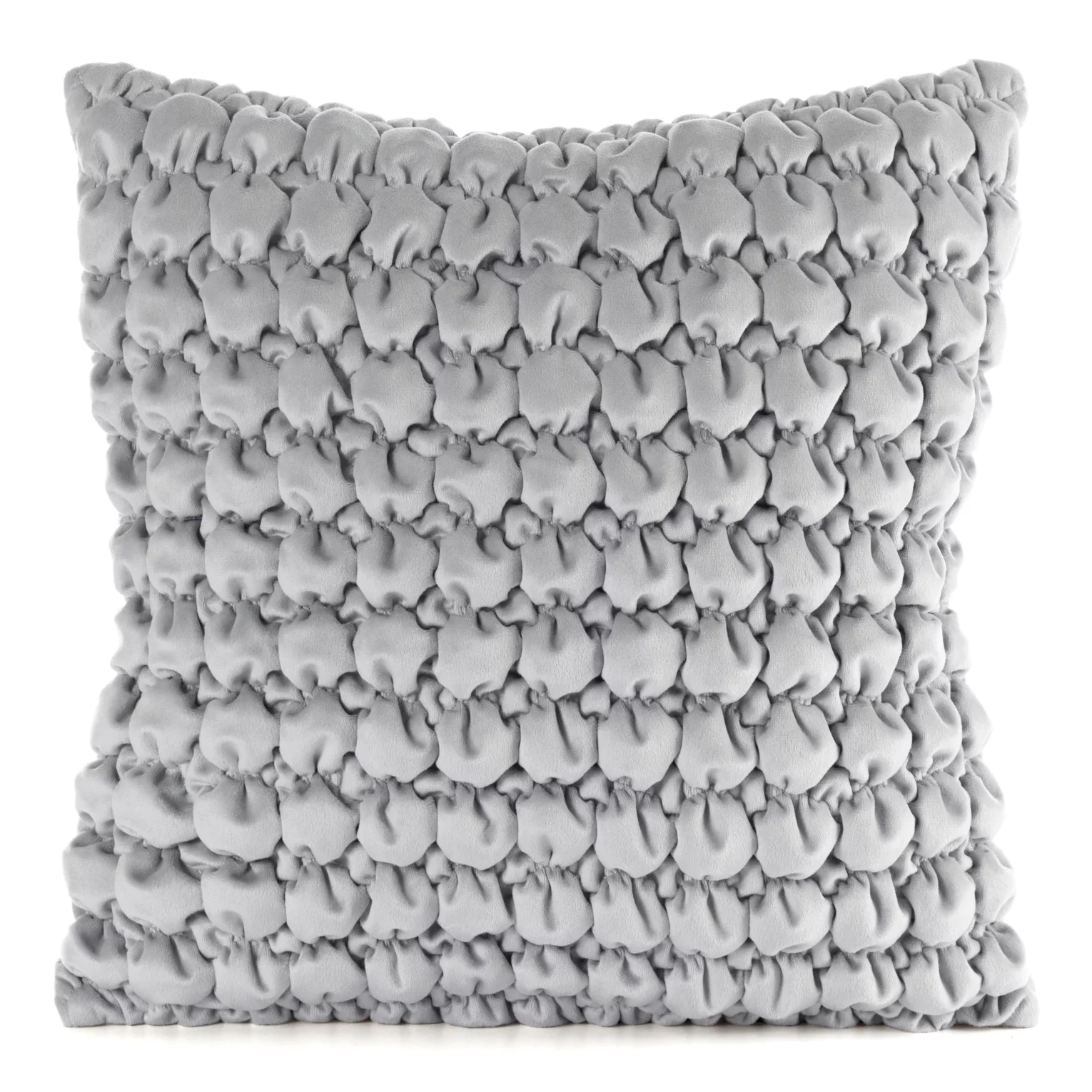 Poszewka na poduszkę 45x45 cm welwetowa kolor srebrny zdobiona wzorem 3D VELVET 193 Eurofirany Premium
