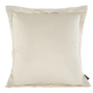 Poszewka na poduszkę 45x45 cm welwetowa kremowa z ozdobnymi brzegami RIA Diva Line