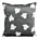 Poszewka na poduszkę 45x45 cm welwetowa stalowo, biała z motywem baranków KIDS DESIGN 91