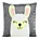 Poszewka na poduszkę 45x45 cm welwetowa, stalowo biała z motywem lamy KIDS 2 DESIGN 91