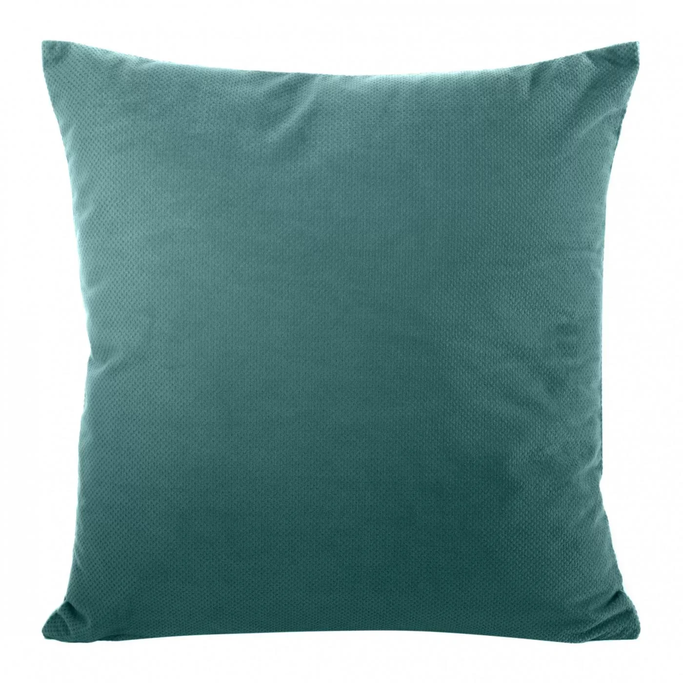 Poszewka na poduszkę 45x45 cm welwetowa turkusowa z drobnym strukturalnym wzorem MILO