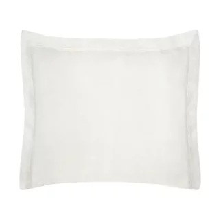 Poszewka na poduszkę 50x70 cm bawełniana kremowa z satynowym połyskiem i ozdobną kantą NOVA COLOUR