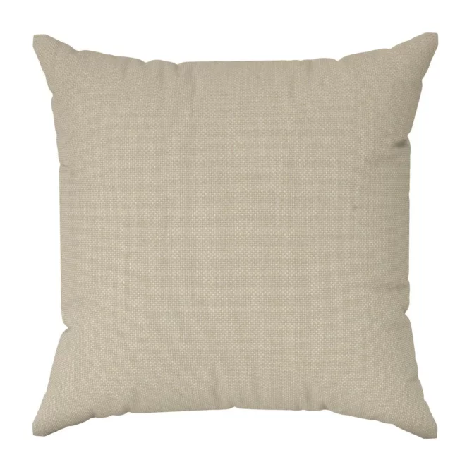 Poszewka na wymiar beżowa z strukturalnej tkaniny o naturalnym splocie