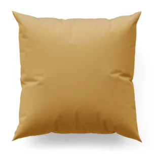 Poszewka na wymiar musztardowa z gładkiej tkaniny zaciemniającej typu dimout