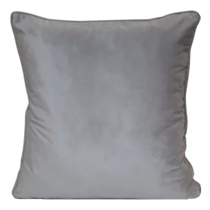 Poszewka na poduszkę 45x45 cm welwetowa kolor szarobeżowy z wypustką na brzegach SIBEL PIERRE CARDIN