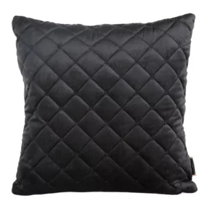 Poszewka na poduszkę 45x45 cm welwetowa czarna pikowana metodą tradycyjnego szycia RIA 1 Eurofirany Premium