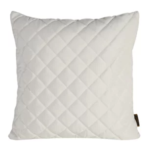 Poszewka na poduszkę 45x45 cm welwetowa kremowa pikowana metodą tradycyjnego szycia RIA 1 Eurofirany Premium