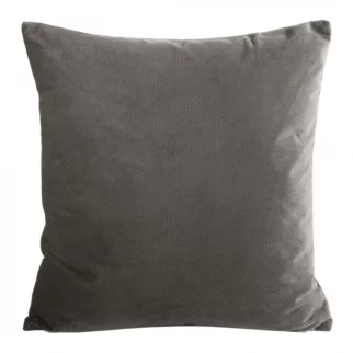 Poszewka na poduszkę 45x45 cm welwetowa kolor popielaty z drobnym strukturalnym wzorem MILO