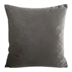 Poszewka na poduszkę 45x45 cm welwetowa kolor popielaty z drobnym strukturalnym wzorem MILO