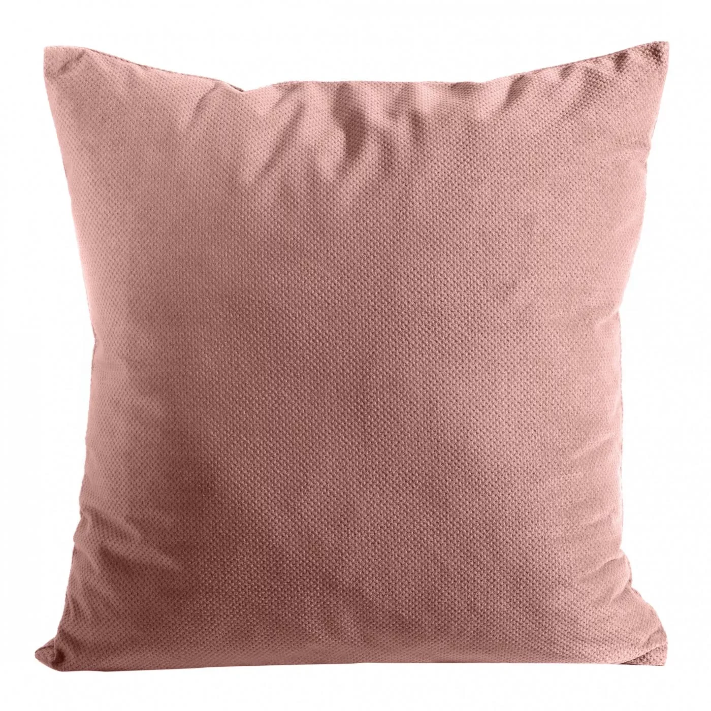 Poszewka na poduszkę 45x45 cm welwetowa ciemnoróżowa z drobnym strukturalnym wzorem MILO