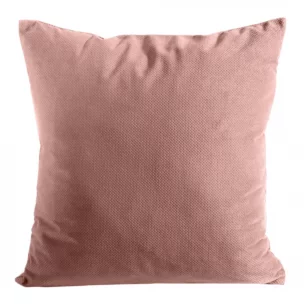 Poszewka na poduszkę 45x45 cm welwetowa ciemnoróżowa z drobnym strukturalnym wzorem MILO