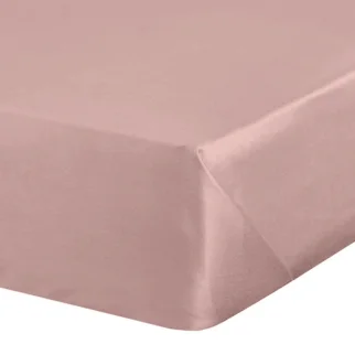 Prześcieradło bez gumki 180x210 cm z satyny bawełnianej kolor pudrowy róż 125 g/m2 DINA Diva Line