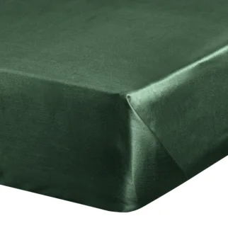 Prześcieradło bez gumki 220x210 cm z satyny bawełnianej kolor ciemnozielony 125 g/m2 DINA Diva Line