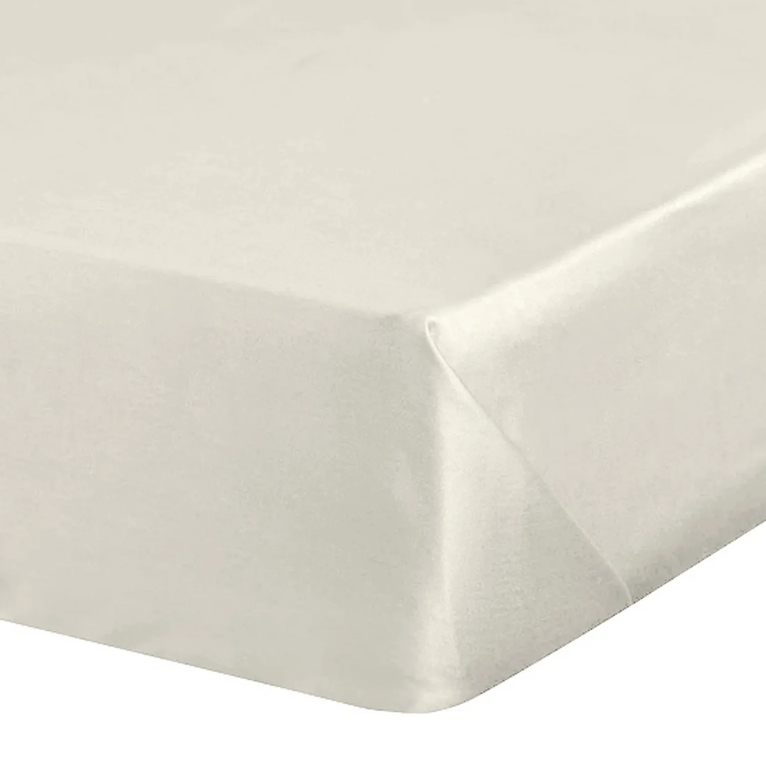 Prześcieradło bez gumki 220x210 cm z satyny bawełnianej kolor kremowy 125 g/m2 DINA Diva Line