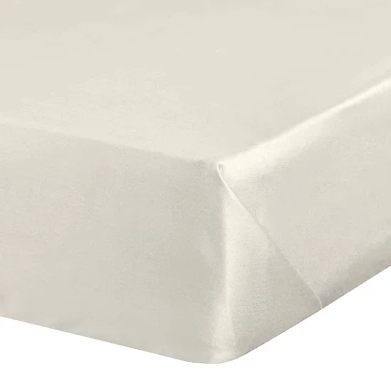 Prześcieradło bez gumki 220x210 cm z satyny bawełnianej kolor kremowy 125 g/m2 DINA Diva Line