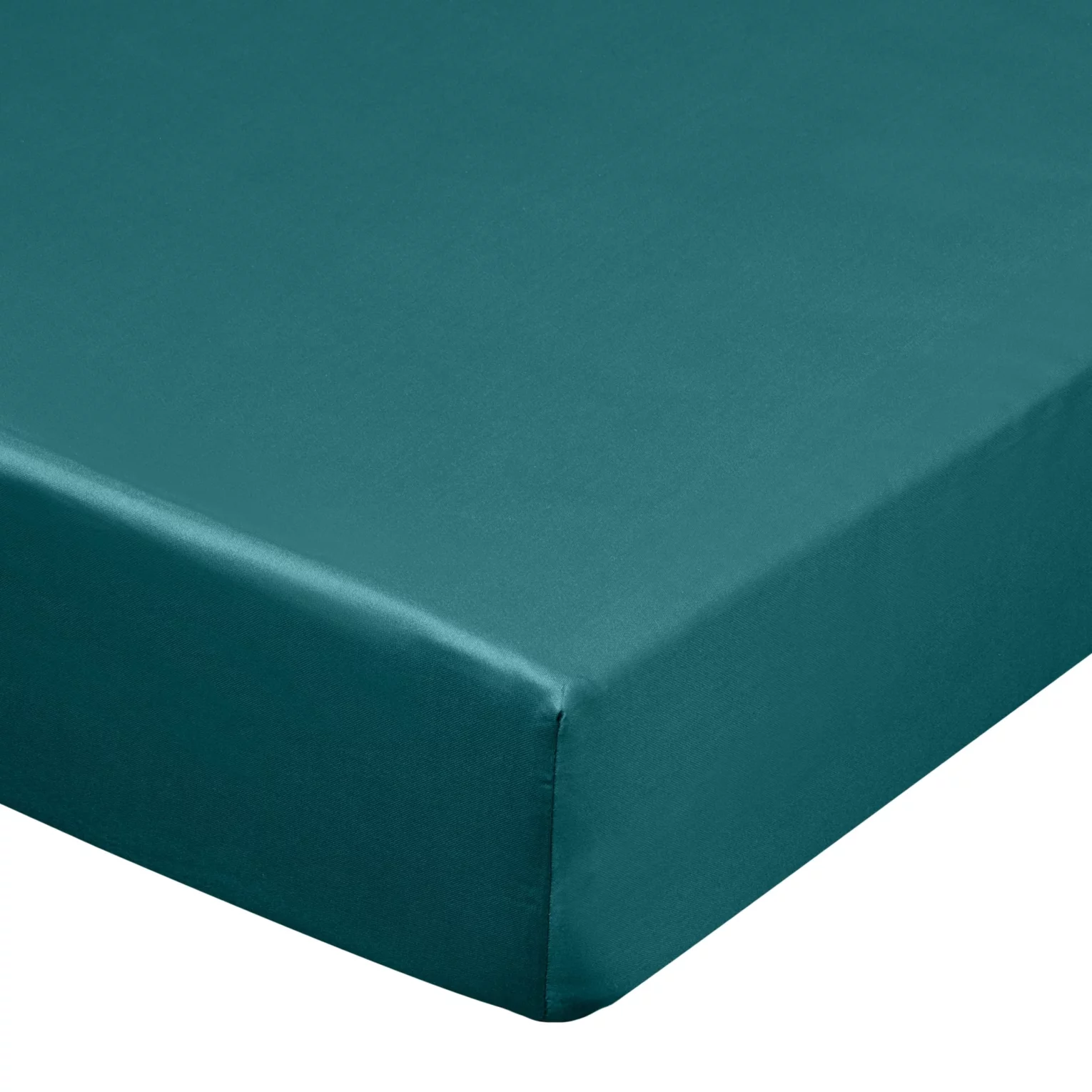 Prześcieradło z gumką 100x200 cm z satyny bawełnianej kolor turkusowy 125 g/m2 DINA Diva Line