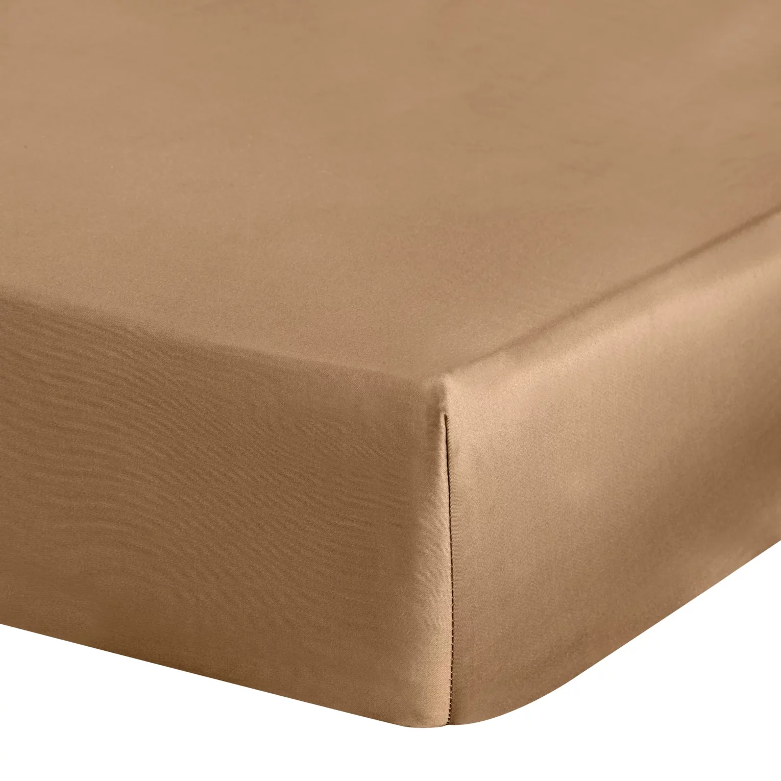 Prześcieradło gładkie z gumką 160x200 cm z satyny bawełnianej kolor ceglasty 125 g/m2 NOVA 3