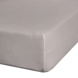 Prześcieradło jersey z gumką 140x200 cm z bawełny kolor jasnoszary 140 g/m2