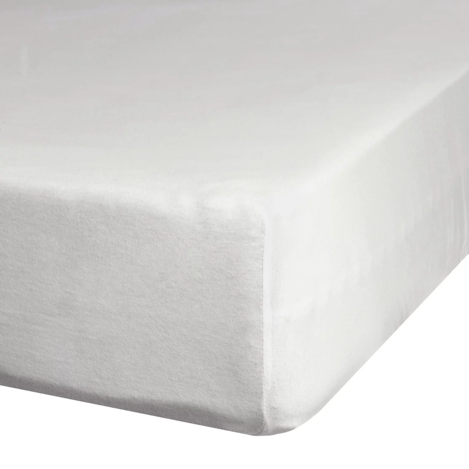 Prześcieradło jersey z gumką 160x200 cm z bawełny kolor jasnokremowy  140 g/m2