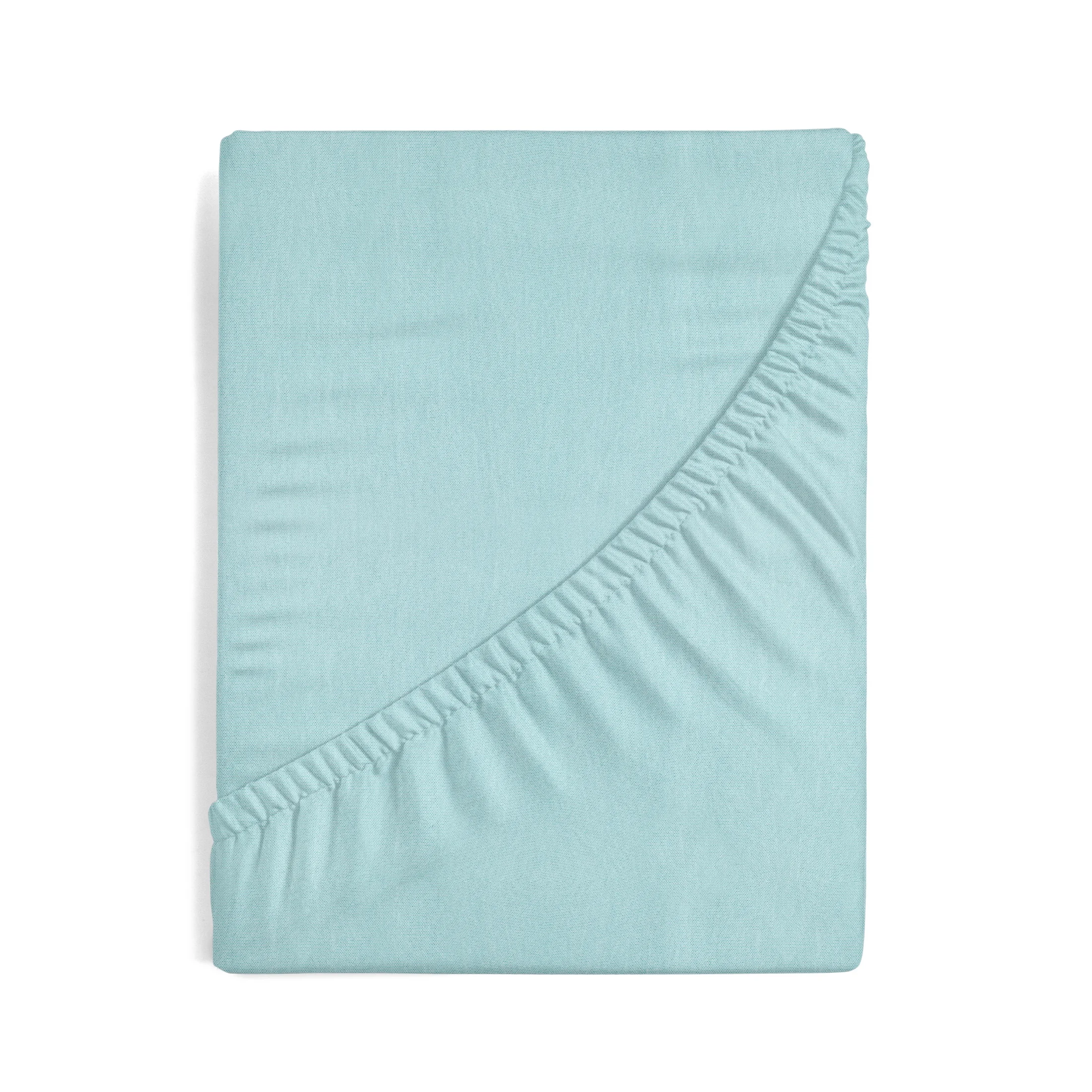 Prześcieradło jersey z gumką 180x200 cm z bawełny kolor miętowy 140 g/m2