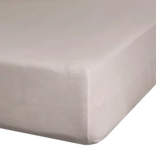 Prześcieradło jersey z gumką 220x200 cm z bawełny kolor ciemnobeżowy 125 g/m2 Design 91