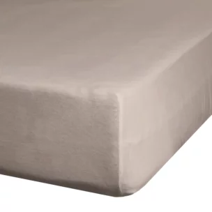 Prześcieradło jersey z gumką 220x200 cm z bawełny kolor ciemnobeżowy 125 g/m2 Design 91