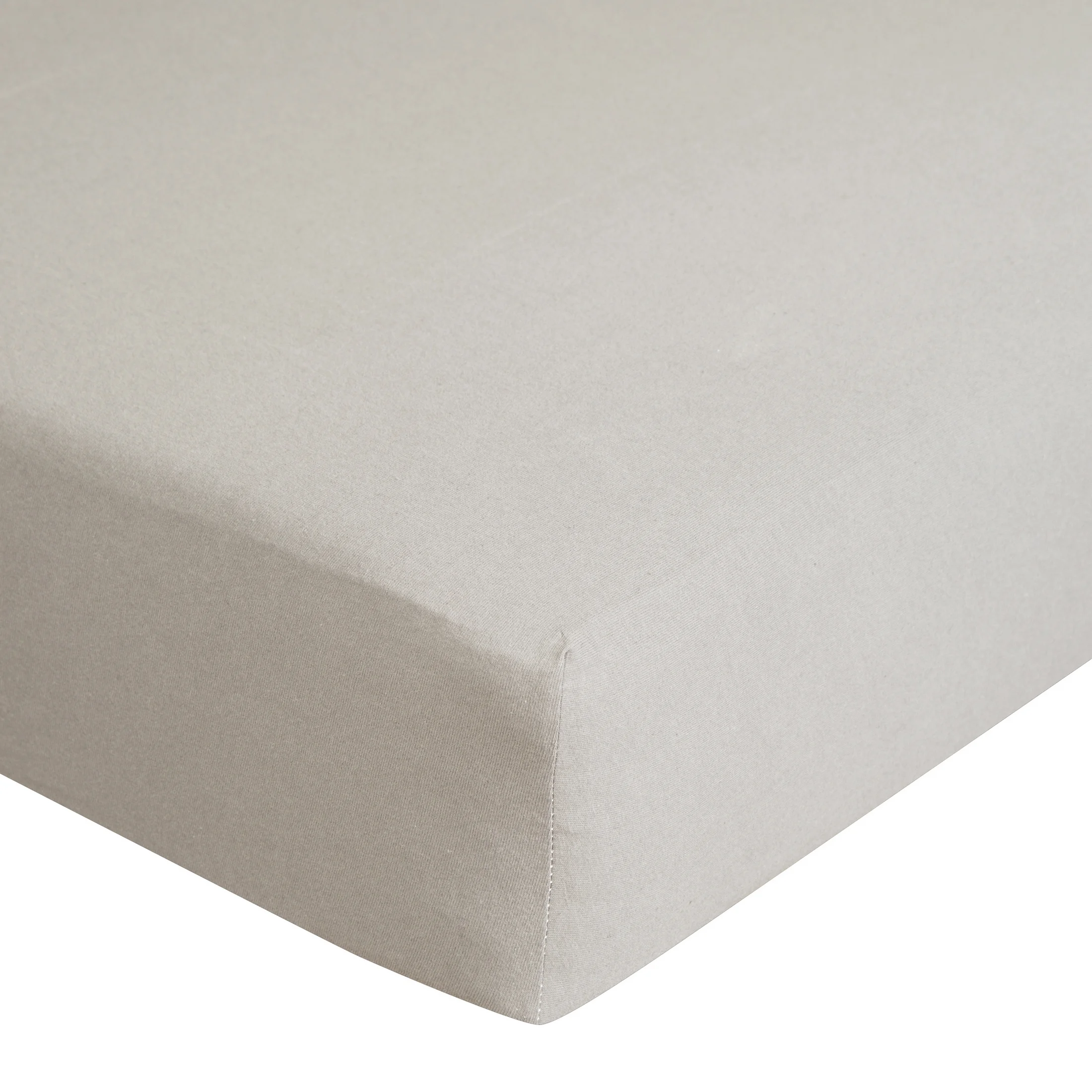 Prześcieradło jersey z gumką 220x200 cm z bawełny kolor jasnoszary 140 g/m2