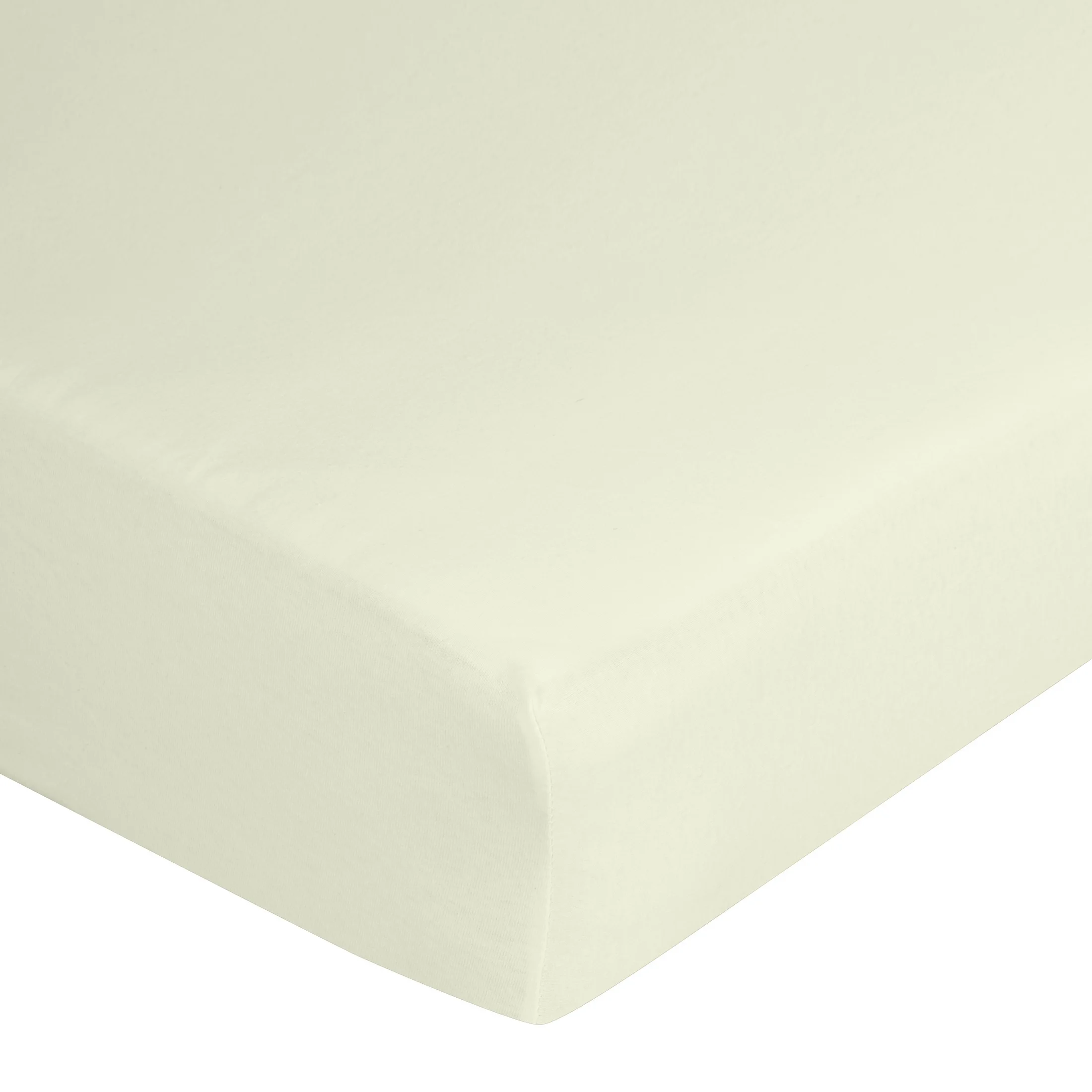 Prześcieradło jersey z gumką 220x200 cm z bawełny kolor kremowy 140 g/m2