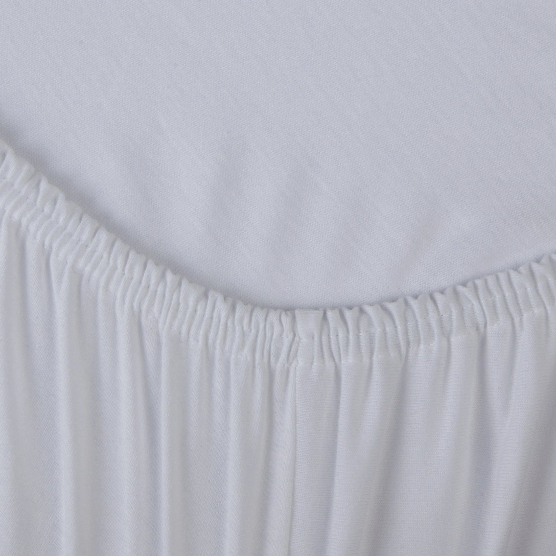 Prześcieradło jersey z gumką 240x200 cm z bawełny kolor biały 140 g/m2