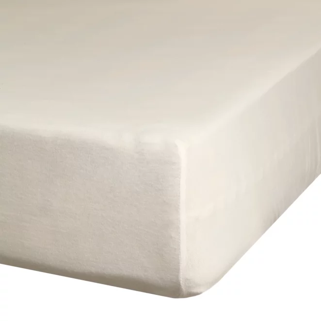 Prześcieradło jersey z gumką 240x220 cm z bawełny kolor beżowy 125 g/m2 Design 91