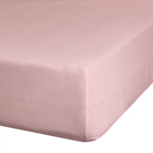 Prześcieradło jersey z gumką 240x220 cm z bawełny kolor jasnoróżowy 125 g/m2 Design 91