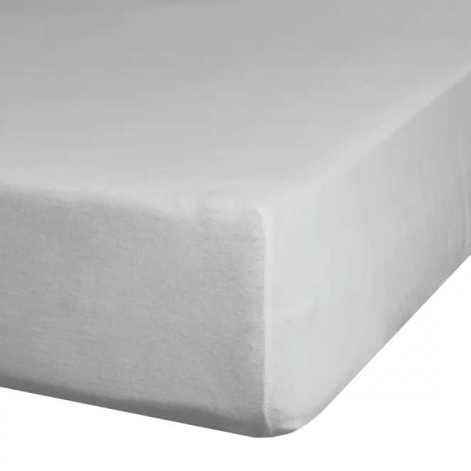 Prześcieradło jersey z gumką 240x220 cm z bawełny kolor jasnoszary 125 g/m2 Design 91