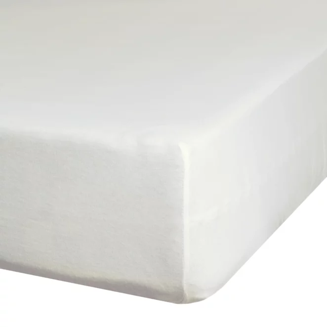 Prześcieradło jersey z gumką 240x220 cm z bawełny kolor kremowy 125 g/m2 Design 91