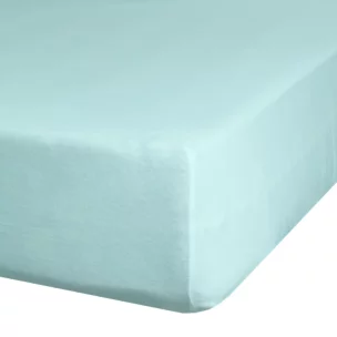 Prześcieradło jersey z gumką 240x220 cm z bawełny kolor miętowy 125 g/m2 Design 91