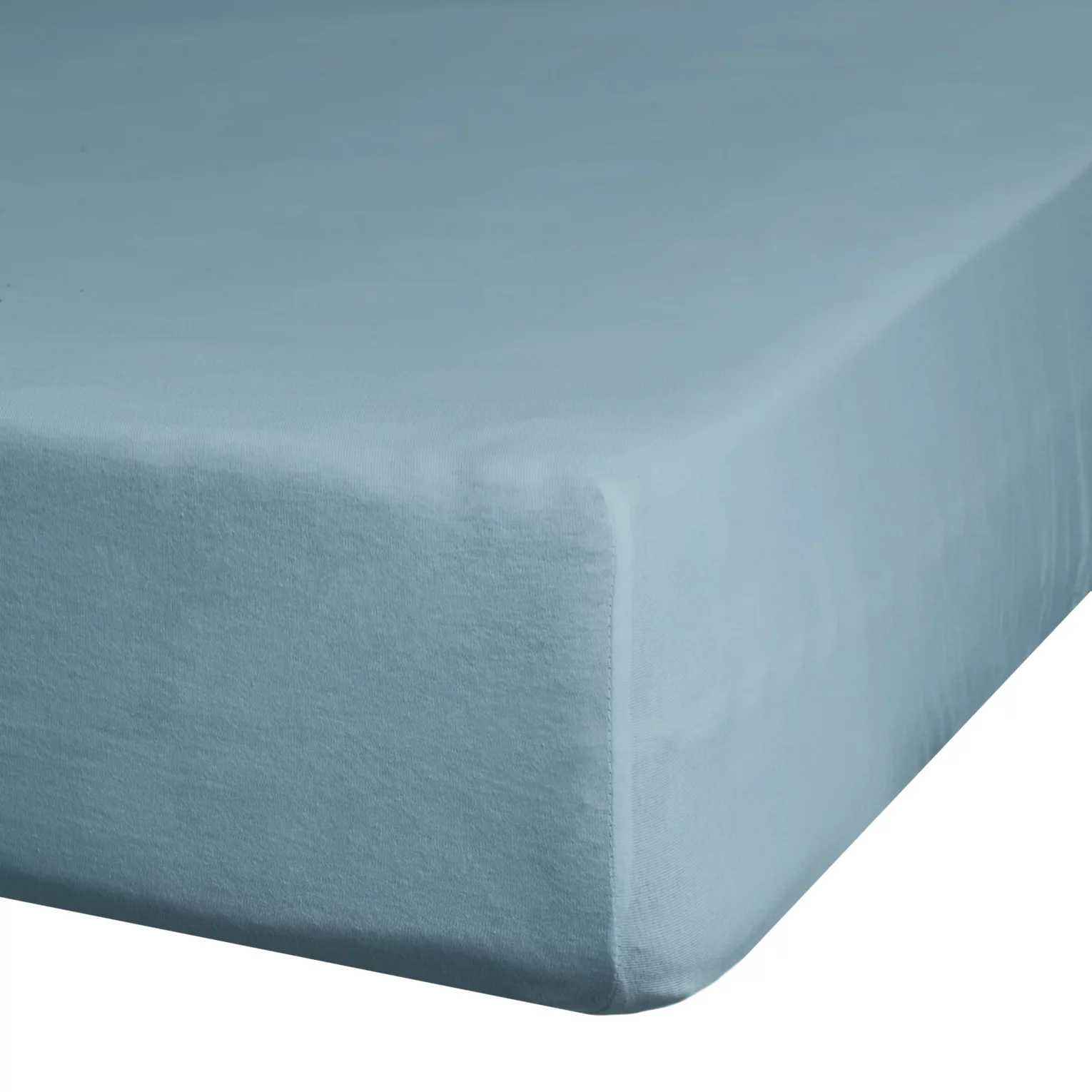 Prześcieradło jersey z gumką 240x220 cm z bawełny kolor niebieski 125 g/m2 Design 91
