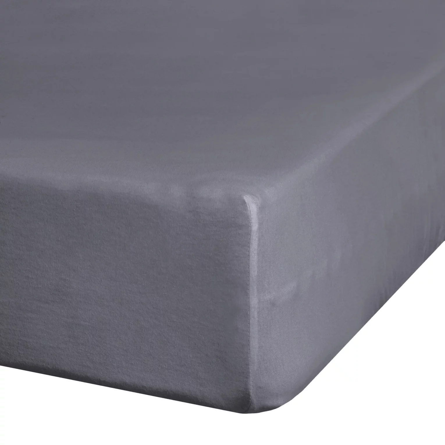 Prześcieradło jersey z gumką 90x200 cm z bawełny kolor ciemnostalowy 140 g/m2