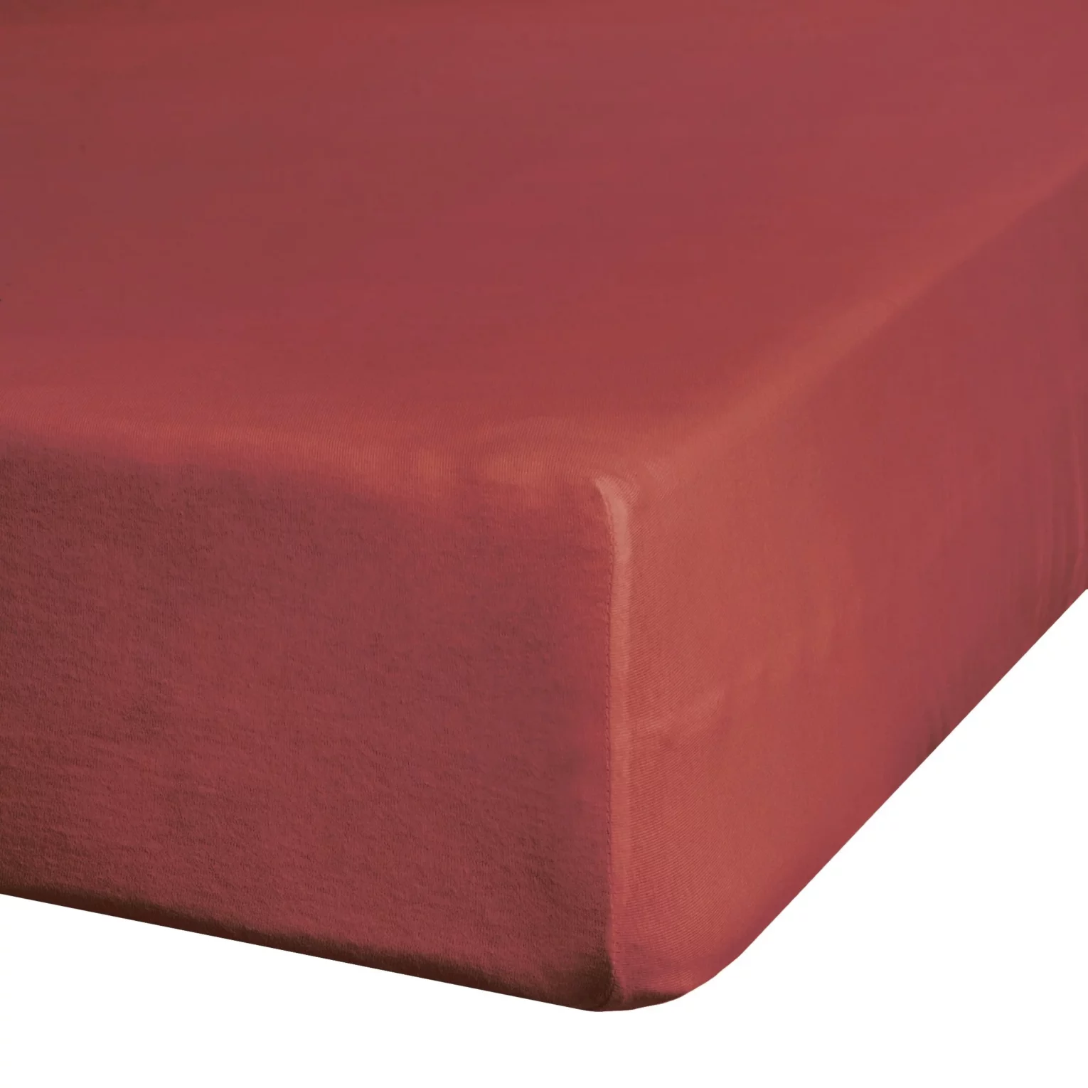 Prześcieradło gładkie z gumką 140x200 cm z satyny bawełnianej kolor czerwony 125 g/m2 NOVA 3